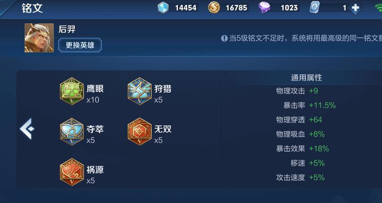 全面攻略（探索后羿的出装搭配，提升游戏实力）